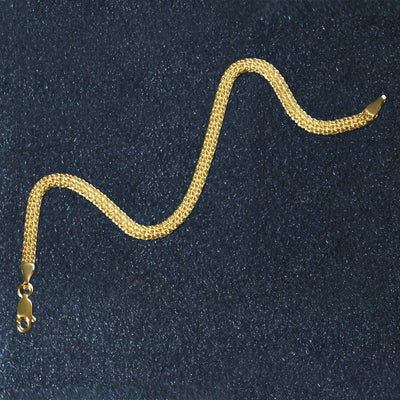 An image displaying 3.5mm 14k Yellow Gold Bismark Bracelet by Orca Market