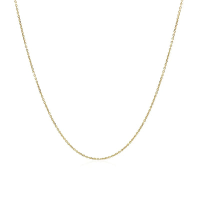 An image displaying 10k Yellow Gold Cable Link Chain 0.5mm by Orca Market