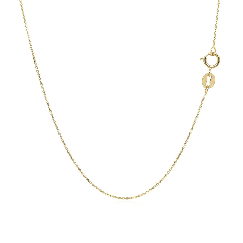 An image displaying 10k Yellow Gold Cable Link Chain 0.5mm by Orca Market