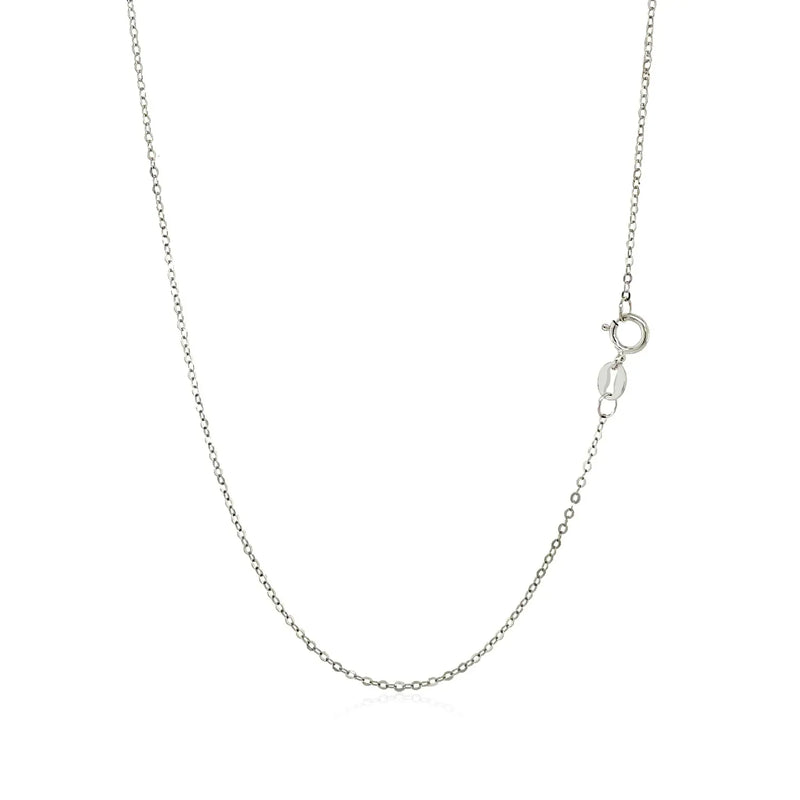 An image displaying 14k White Gold Polished Mini Heart Necklace by Orca Market