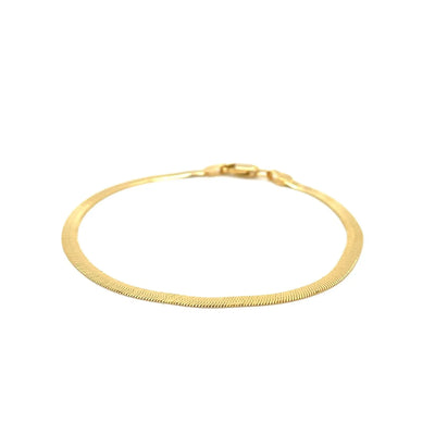 An image displaying Imperial Herringbone Bracelet in 10k Yellow Gold (2.8 mm) by Orca Market