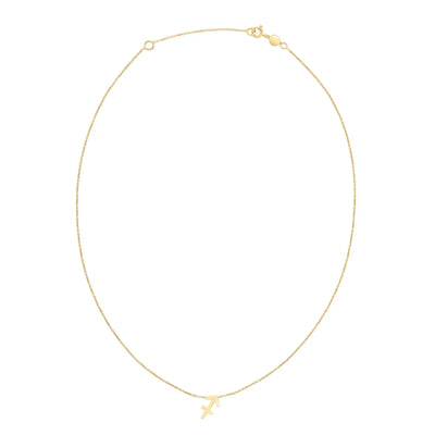 An image displaying 14K Yellow Gold Sagittarius Necklace by Orca Market