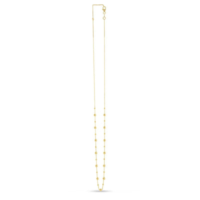 An image displaying 14k Yellow Gold Bead Necklace by Orca Market