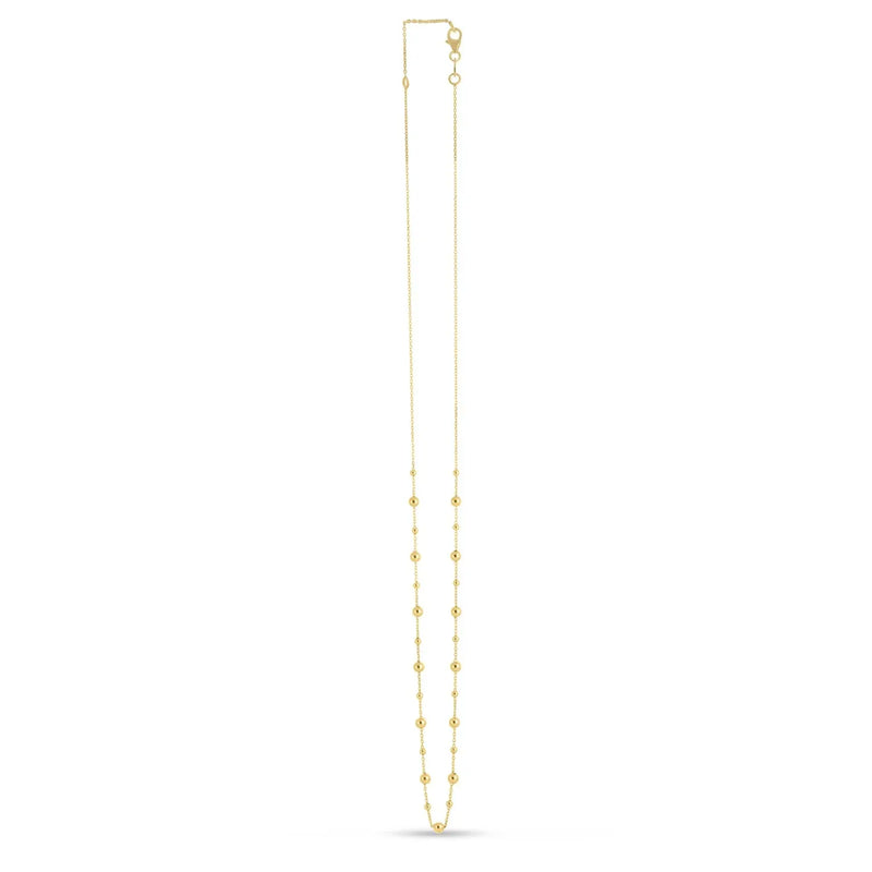 An image displaying 14k Yellow Gold Bead Necklace by Orca Market