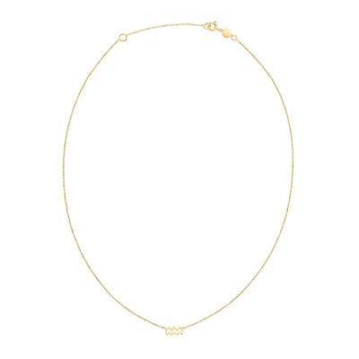 An image displaying 14K Yellow Gold Aquarius Necklace by Orca Market