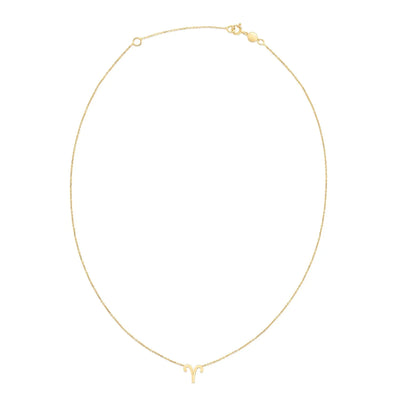 An image displaying 14K Yellow Gold Aries Necklace by Orca Market