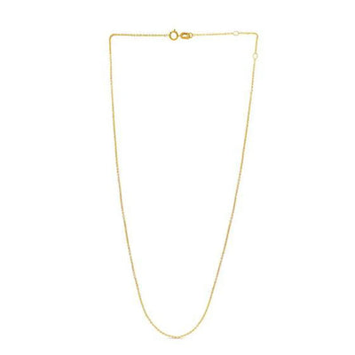An image displaying Adjustable Cable Chain in 14k Yellow Gold (1.0mm) by Orca Market