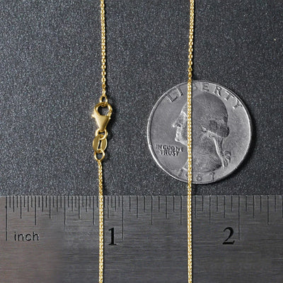 An image displaying 10k Yellow Gold Oval Cable Link Chain 0.97mm by Orca Market