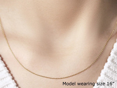 An image displaying 10k Yellow Gold Oval Cable Link Chain 0.97mm by Orca Market