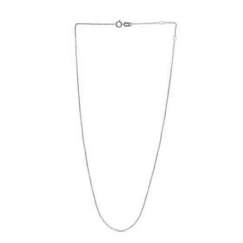 An image displaying Adjustable Cable Chain in 14k White Gold (1.0mm) by Orca Market