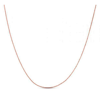 An image displaying Double Extendable Diamond Cut Cable Chain in 14k Rose Gold (0.80mm) by Orca Market