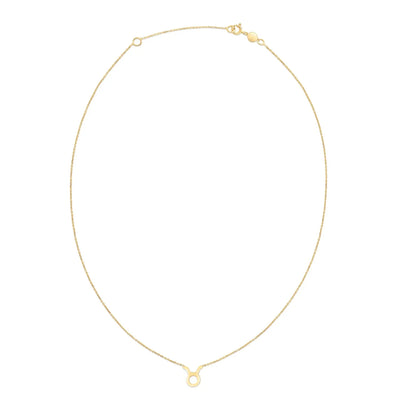 An image displaying 14K Yellow Gold Taurus Necklace by Orca Market