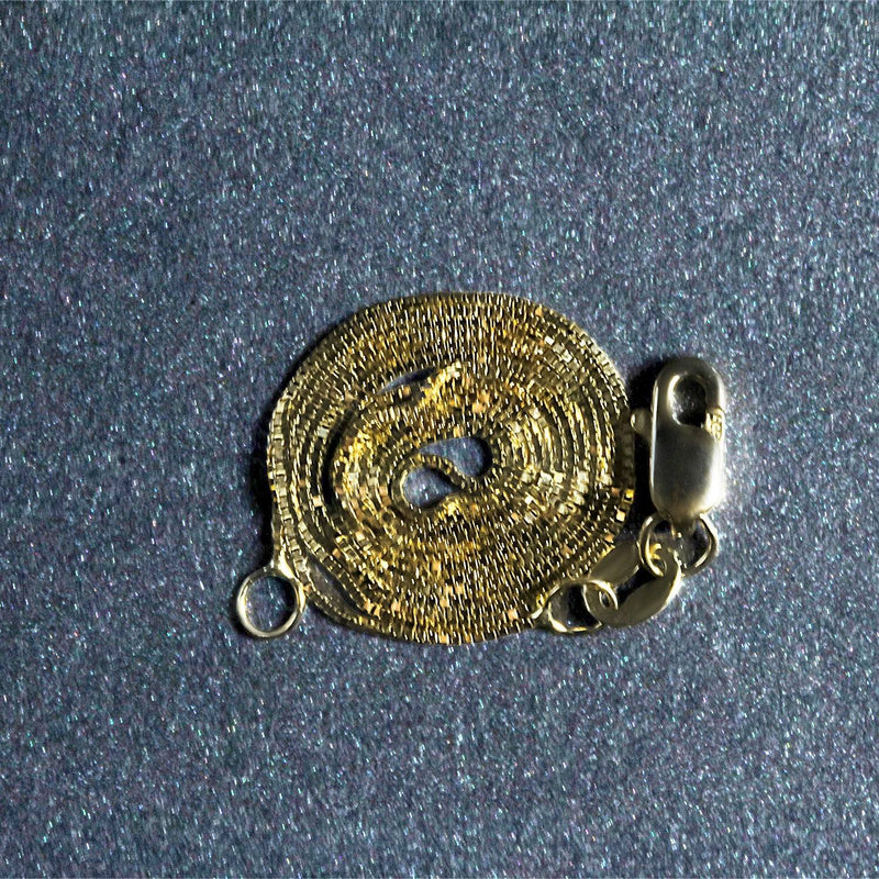 An image displaying 10k Yellow Gold Classic Box Chain 0.45mm by Orca Market