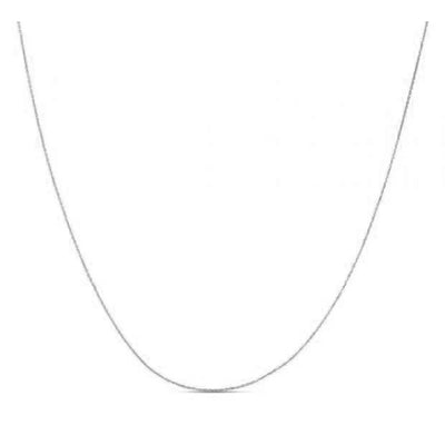 An image displaying Double Extendable Diamond Cut Cable Chain in 14k White Gold (0.80mm) by Orca Market
