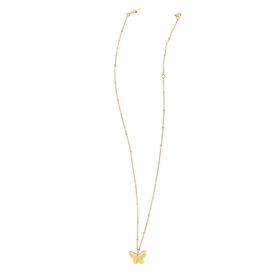 An image displaying 14k Yellow Gold Ppillon Butterfly Necklace by Orca Market