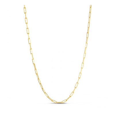 An image displaying Sterling Silver Gold Plated Paperclip Chain (3.0 mm) by Orca Market