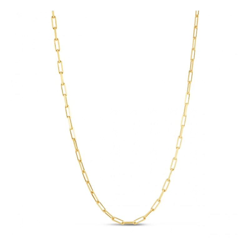 An image displaying Sterling Silver Gold Plated Paperclip Chain (3.0 mm) by Orca Market