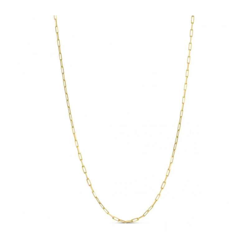 An image displaying Sterling Silver Gold Plated Paperclip Chain (1.8 mm) by Orca Market