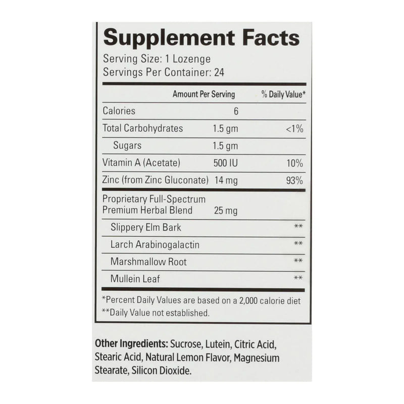 An image displaying Quantum Therazinc Cold Season Plus Lozenges Lemon - 14 Mg - 24 Lozenges by Quantum Research