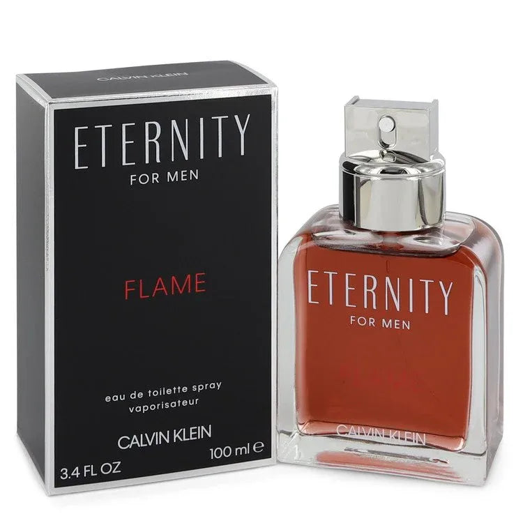 An image displaying Eternity Flame by Calvin Klein Eau De Toilette Spray for Men by Calvin Klein