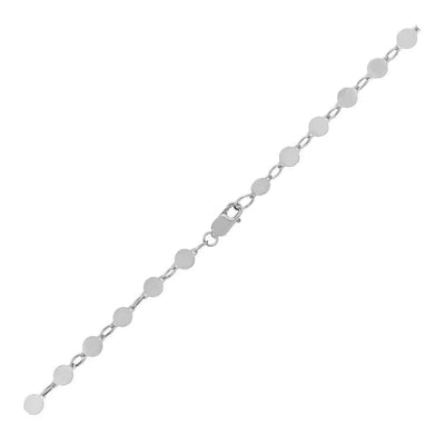 An image displaying 14k White Gold Bracelet with Polished Circles by Orca Market