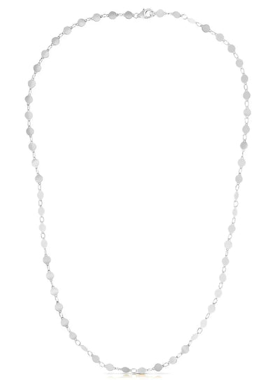 An image displaying 14k White Gold Necklace with Polished Circles by Orca Market