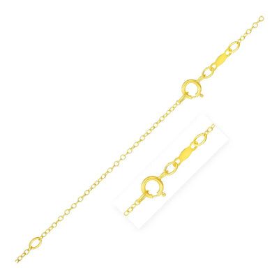 An image displaying Extendable Cable Chain in 14k Yellow Gold (1.2mm) by Orca Market