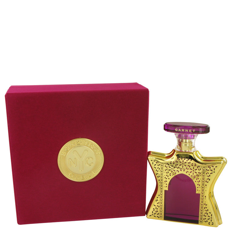 An image displaying Bond No. 9 Dubai Garnet by Bond No. 9 Eau De Parfum Spray (Unisex) 3.3 oz for Women by Bond No. 9