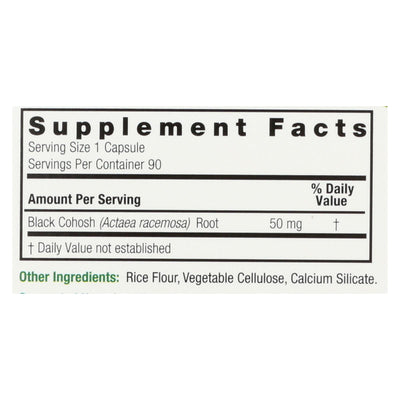 An image displaying Nature's Answer - Black Cohosh Root - 90 Caps by Nature's Answer