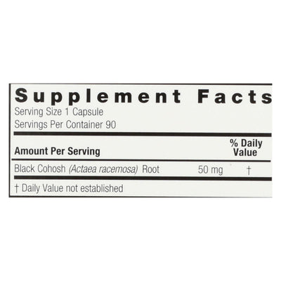 An image displaying Nature's Answer - Black Cohosh Root - 90 Caps by Nature's Answer