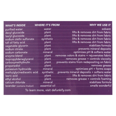 Defunkify - Laundry Det Liquid Lavender - Case Of 4-37.7 Ounce