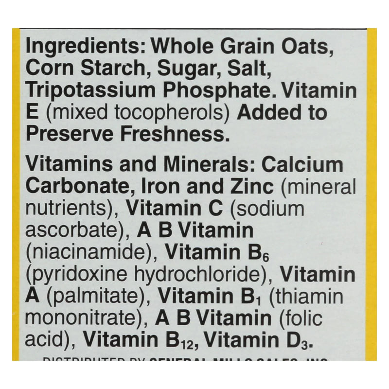 General Mills Cereal Whole Grain Oat  - Case Of 12 - 8.9 Ounce