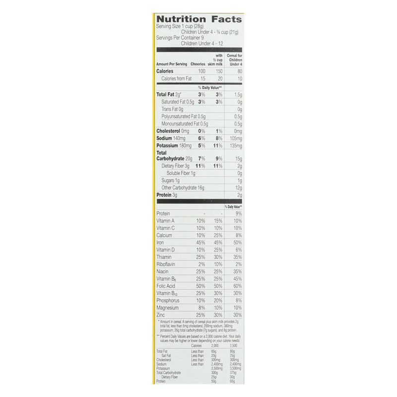 General Mills Cereal Whole Grain Oat  - Case Of 12 - 8.9 Ounce