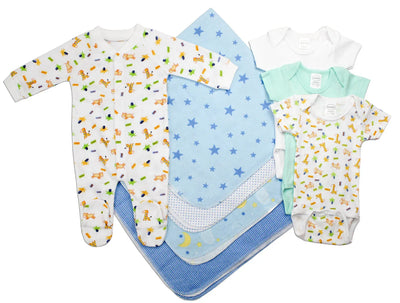 An image displaying Newborn Baby Boy 8 Piece Baby Shower Gift Set by Bambini