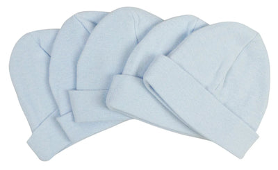 An image displaying Blue Baby Cap (pack Of 5) by Bambini