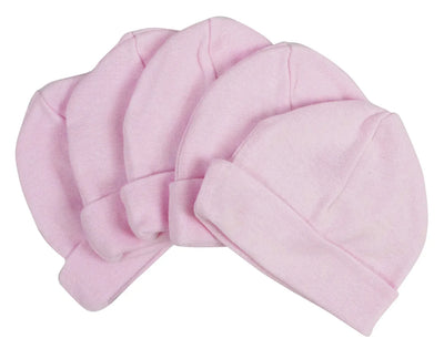 An image displaying Pink Baby Cap (pack Of 5) by Bambini