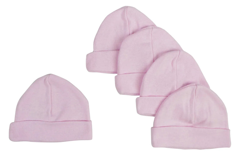 An image displaying Pink Baby Cap (pack Of 5) by Bambini