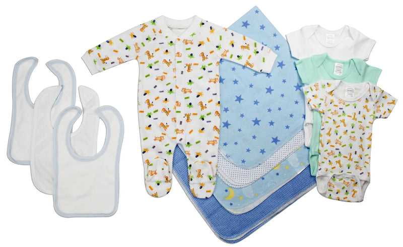 An image displaying Newborn Baby Boy 11 Piece Baby Shower Gift Set by Bambini