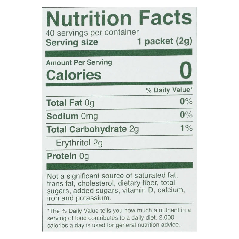 Whole Earth Sweetener Co Stevia Leaf & Monk Fruit Natural Sweetener Blend - Case Of 12 - 40 Count