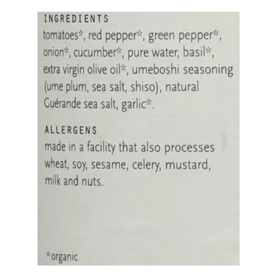 Karine & Jeff - Soup Organic Gazpacho - Case Of 6-16.9 Ounce