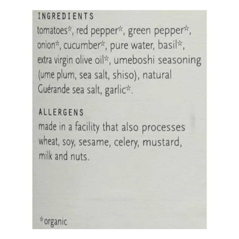 Karine & Jeff - Soup Organic Gazpacho - Case Of 6-16.9 Ounce