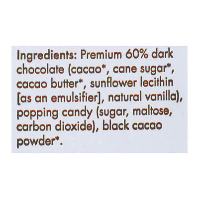 Chuao Chocolatier - Bar Exploding Coal - Case Of 12 - 2.8 Oz
