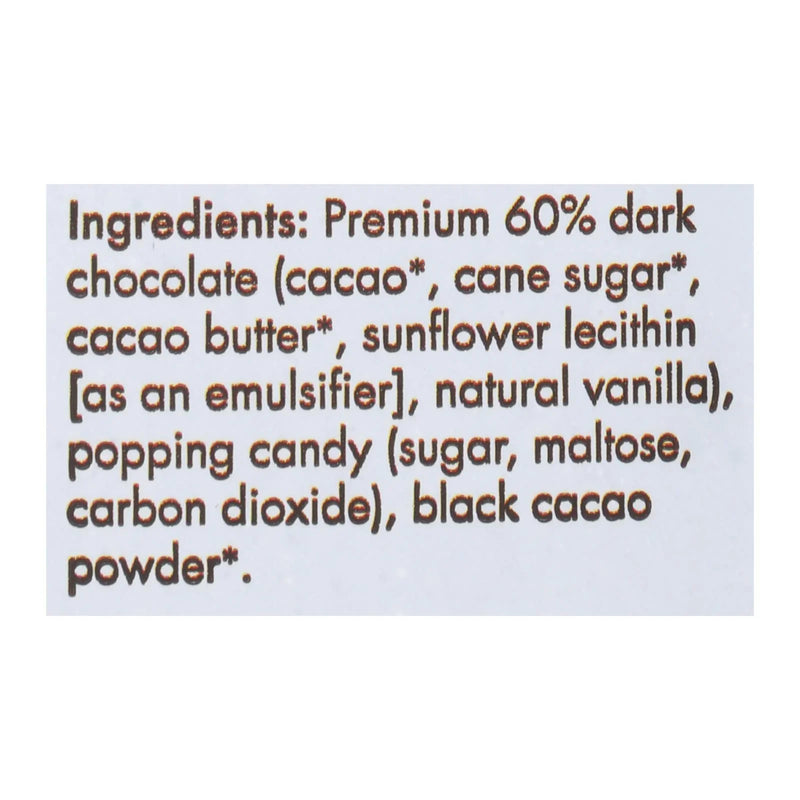 Chuao Chocolatier - Bar Exploding Coal - Case Of 12 - 2.8 Oz