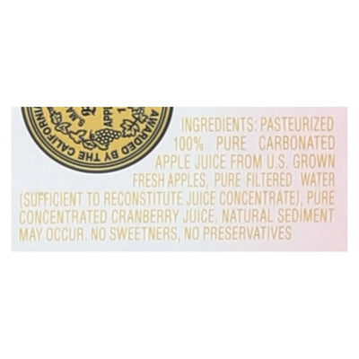Martinelli's Sparkling Juice - Apple Cranberry - Case Of 12 - 25.4 Ounce.