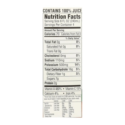 An image displaying R.w. Knudsen Organic Juice, Carrot - Case Of 6 - 32 Ounce by R.w. Knudsen