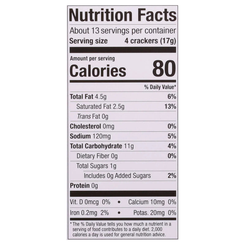 Fitjoy - Cracker Round Wht Cheddar - Case Of 8-8 Ounce