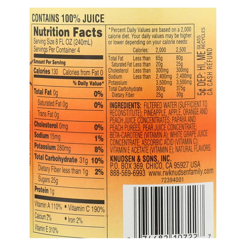 Knudsen Simply Nutritious, Morning Blend Juice  - Case Of 6 - 32 Ounce