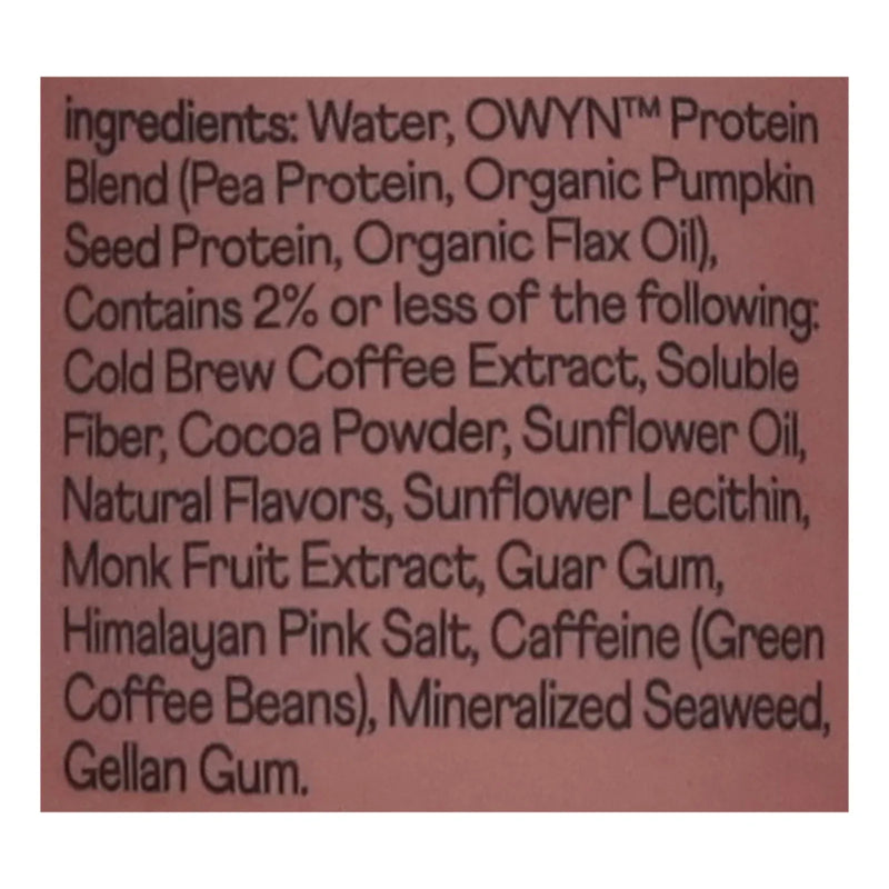 An image displaying Owyn-only What You Need - Prtn Coff Dbl Shot Mcha - Case Of 12-12 Ounce by Owyn-only What You Need