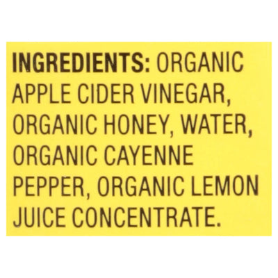 Bragg - Acv Organic Honey Cayenne - Case Of 12-16 Ounce