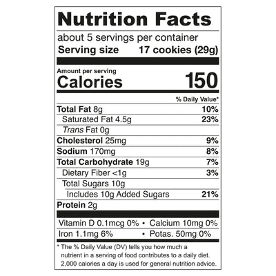 An image displaying Tate's Bake Shop - Cookie Tny Chocolate Chip - Case Of 6-5.5 Ounce by Tate's Bake Shop